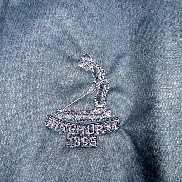 Pinehurst Golf Jacket Mens Large Blue Adidas Climastorm 1/4 Zip Windbreaker - Picture 3 of 12